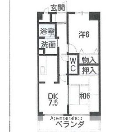 パストラルⅠⅡ[2DK/51.41m2]の間取図