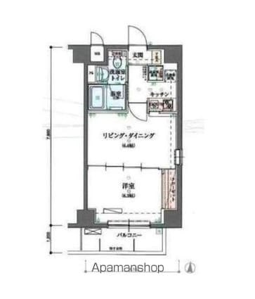 リヴシティ錦糸町[1LDK/31.97m2]の間取図
