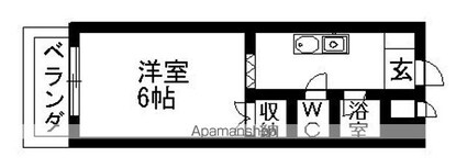 三恵ハイツ[1K/19.49m2]の間取図