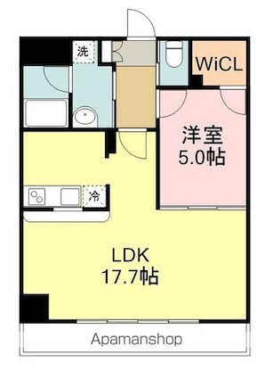 ヴィアーレ勾当台Ⅰ[1LDK/53.95m2]の間取図