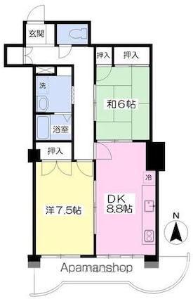ビッグユー[2DK/56.29m2]の間取図