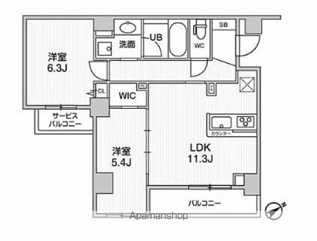 リテラス三軒茶屋サウスの間取り