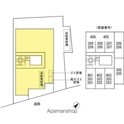 ヒルトップ成増[1K/28m2]の配置図
