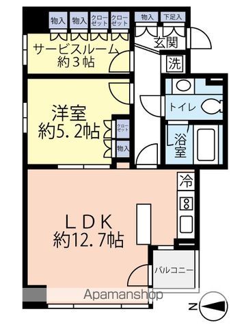 シュロス神田五軒町ツインフォルムの間取り写真