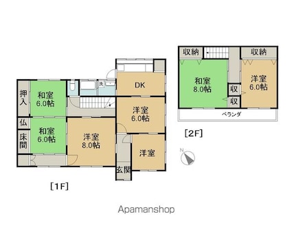 岐阜県多治見市笠原町[6DK/116.75m2]の間取図