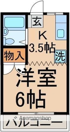 アルスＴ[1K/20.3m2]の間取図