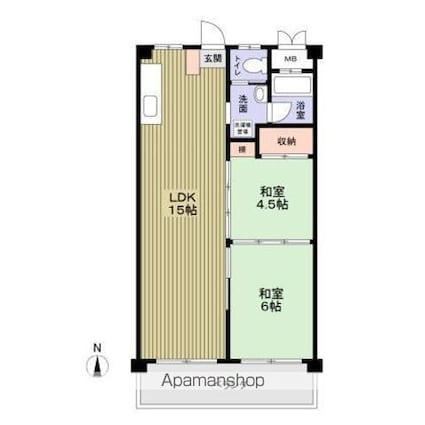 日香苑Ｉ[2LDK/50.88m2]の間取図