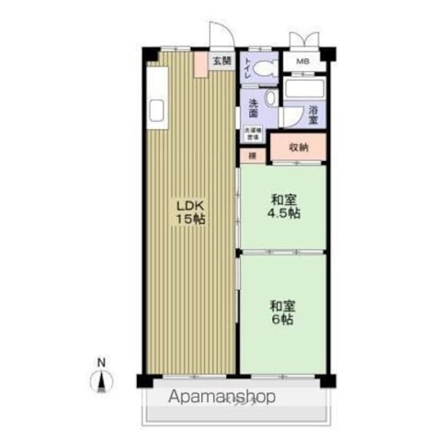 日香苑Ｉ[2LDK/50.88m2]の間取図