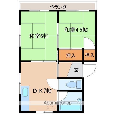 第一弘コーポの間取り写真