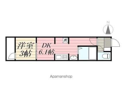 Ｇｒａｎｄ　Ｆｏｒｅｔ　[1DK/20.28m2]の間取図