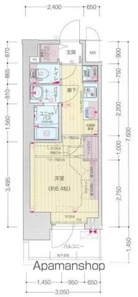 プレサンス上前津ディアシス[1K/23.18m2]の間取図