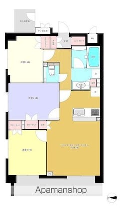 エルデンシア中野[3LDK/70.38m2]の間取図