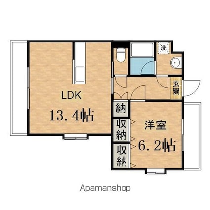 グラニテ[1LDK/44.73m2]の間取図
