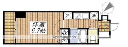 ＡＺＥＳＴ立川[1K/21.51m2]の間取図