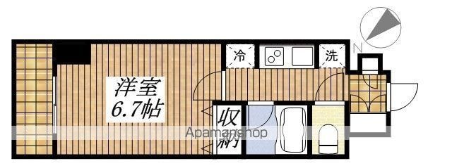 ＡＺＥＳＴ立川[1K/21.51m2]の間取図
