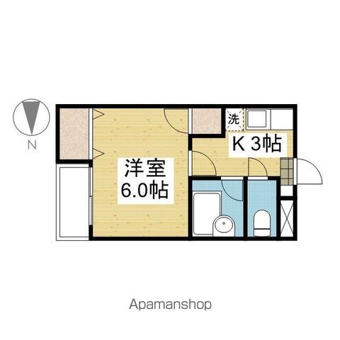ジョイフル今市[1K/22.34m2]の間取図