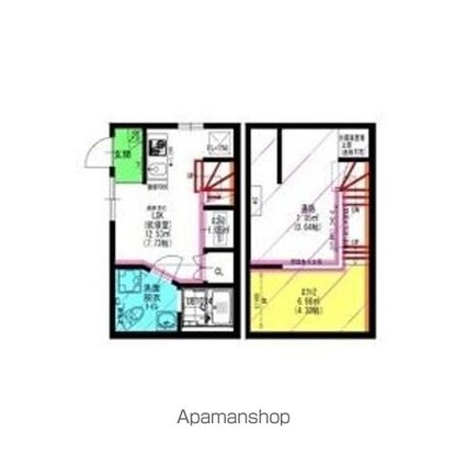 Ｖｅｌｏ　ＪＩＹＵＧＡＯＫＡ（ヴェロジユガオカ）[1R/20.06m2]の間取図