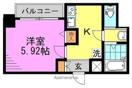 ＫＹＯＥ　ＰＬＡＺＡ　阿佐ヶ谷[1K/25.23m2]の間取図