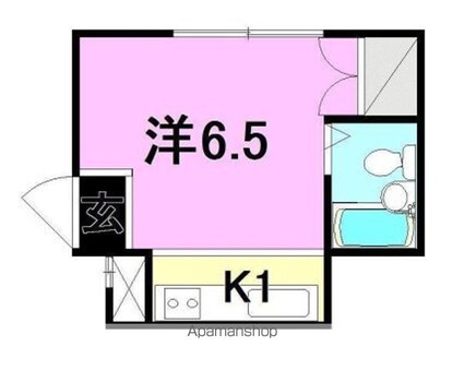 キャンパス・レーベン[1K/14.49m2]の間取図