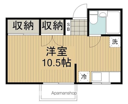 ドエルＭＫ[1R/23.6m2]の間取図