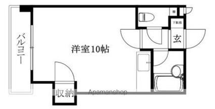フォレスト三番町[1R/22.68m2]の間取図