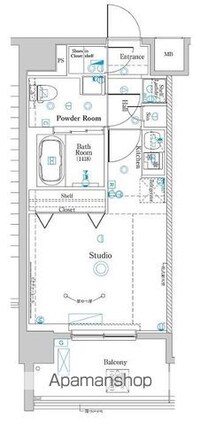 ラフィスタ中野本町[1R/30.69m2]の間取図