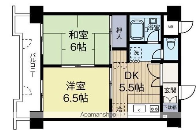 【福岡市博多区博多駅前のマンションの間取り】