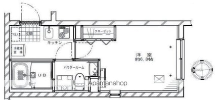 ＧＥＮＯＶＩＡ新高円寺[1K/21.3m2]の間取図