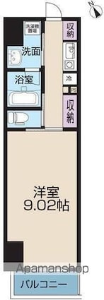 レピュア王子本町[1R/26.12m2]の間取図