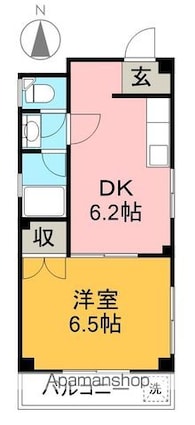 松村コーポ[1DK/29.22m2]の間取図