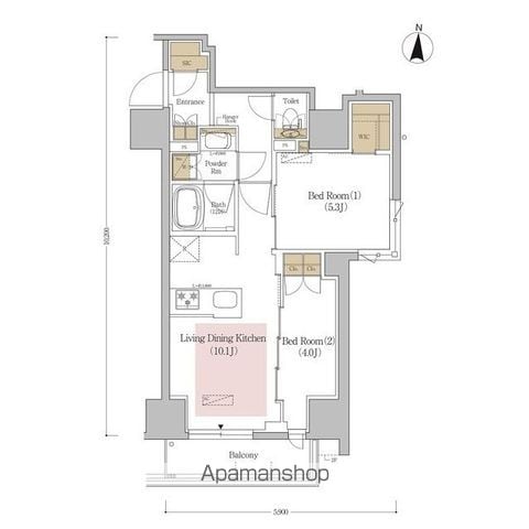 アーバネックス錦糸町ＮＯＲＴＨの間取り