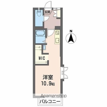 フレグランスマルナカ[1DK/28.17m2]の間取図