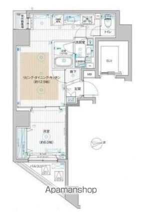 ブライズ東日本橋[1LDK/41.53m2]の間取図