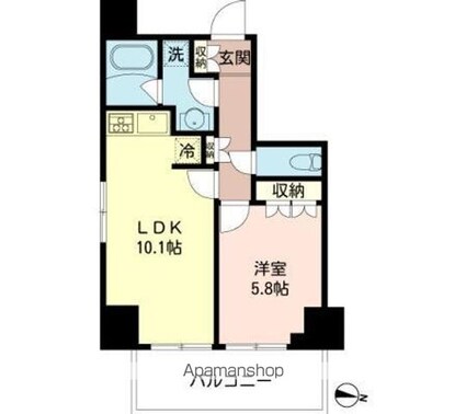 東京都江東区東陽６丁目[1DK/40.03m2]の間取図