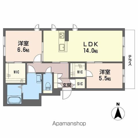 【カーサ　エンジョイ　水門筋の間取り】