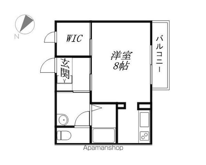 シャーメゾンＲＩＳＵＫＥ[1R/27.5m2]の間取図
