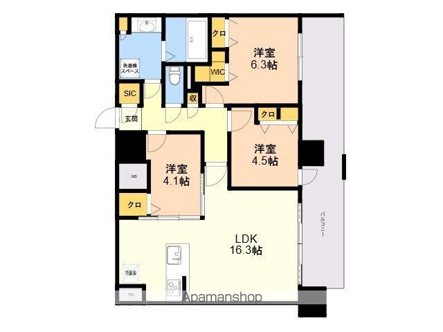 SーRESIDENCE博多駅東AWESOMEの間取り写真