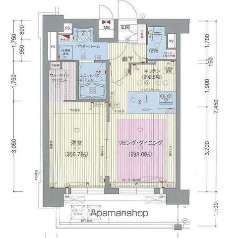 プレサンス名古屋STATIONビジュの間取り写真
