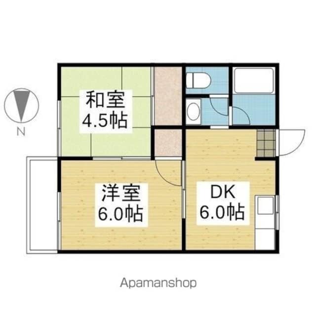 サクラハイツ[2DK/34.78m2]の間取図