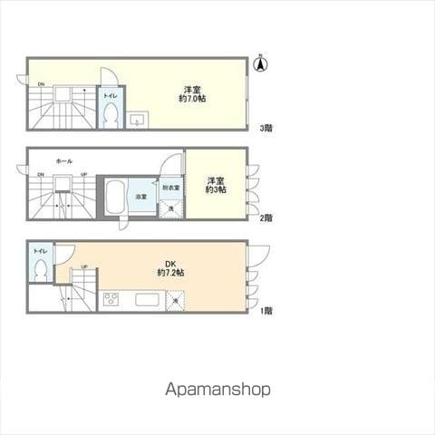 東京地下鉄南北線 後楽園駅 徒歩3分 3階建 新築の間取り写真