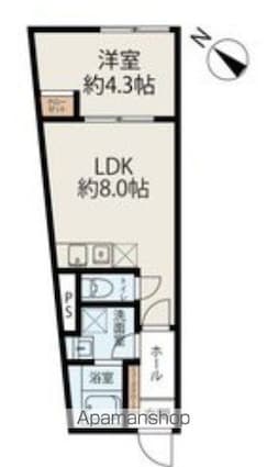 東京都杉並区和泉４丁目[1LDK/30.17m2]の間取図