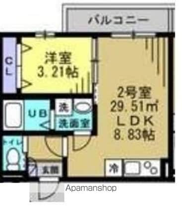 ＡＪ千葉寺００３[1LDK/29.51m2]の間取図