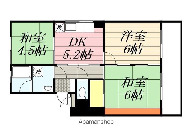 【海南市重根のマンションの間取り】