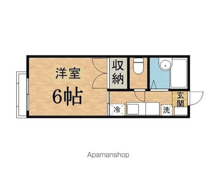 ハイライズ聖蹟桜ヶ丘[1K/20.03m2]の間取図