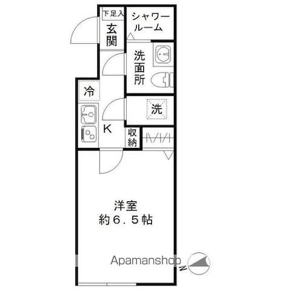 ＰＡＳＥＯ下北沢[1K/21.76m2]の間取図