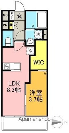 東京都杉並区永福３丁目[1LDK/31.81m2]の間取図