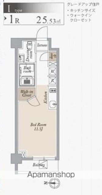 オーキッドレジデンス住吉[1R/25.53m2]の間取図