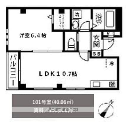 ＲＵＡＮＧ[1LDK/40.06m2]の間取図
