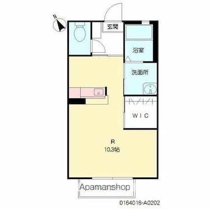 西原一番館[1R/28.38m2]の間取図