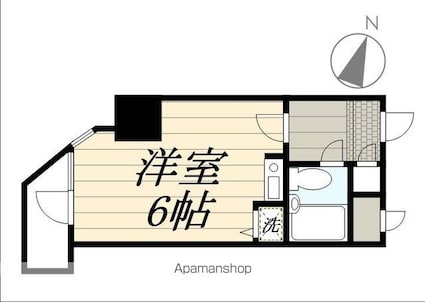 ライオンズプラザ白山[1R/16.43m2]の間取図